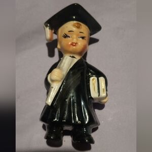 Black and White Ceramic Figurine